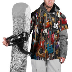 Накидка на куртку 3D с принтом Электрогитары в Курске, 100% полиэстер |  | fender | ibanez | ltd | stratocaster | гитара | инструмент | музыка | рок