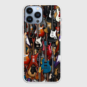 Чехол для iPhone 13 Pro Max с принтом Электрогитары в Курске,  |  | Тематика изображения на принте: fender | ibanez | ltd | stratocaster | гитара | инструмент | музыка | рок