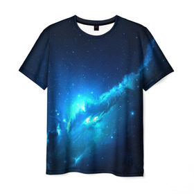 Мужская футболка 3D с принтом Вселенная в Курске, 100% полиэфир | прямой крой, круглый вырез горловины, длина до линии бедер | 3д | вселенная | гравитация | звезда | космос | новая