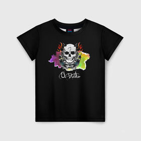 Детская футболка 3D с принтом El Diablo в Курске, 100% гипоаллергенный полиэфир | прямой крой, круглый вырез горловины, длина до линии бедер, чуть спущенное плечо, ткань немного тянется | Тематика изображения на принте: el diablo | suicide squad | эль диабло