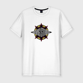 Мужская футболка премиум с принтом Gang Starr в Курске, 92% хлопок, 8% лайкра | приталенный силуэт, круглый вырез ворота, длина до линии бедра, короткий рукав | gang starr | hip hop | хип хоп