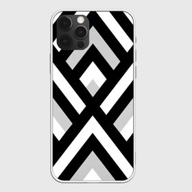 Чехол для iPhone 12 Pro Max с принтом Полоски в Курске, Силикон |  | Тематика изображения на принте: белый | полосы | черный