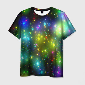 Мужская футболка 3D с принтом Звёзды в Курске, 100% полиэфир | прямой крой, круглый вырез горловины, длина до линии бедер | вселенная | галактика | звезды