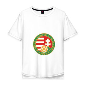 Мужская футболка хлопок Oversize с принтом Сборная Венгрия в Курске, 100% хлопок | свободный крой, круглый ворот, “спинка” длиннее передней части | 