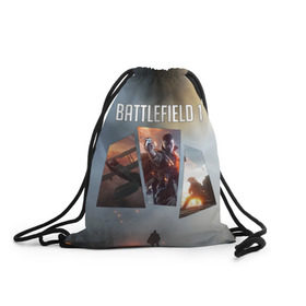 Рюкзак-мешок 3D с принтом Battlefield 1 в Курске, 100% полиэстер | плотность ткани — 200 г/м2, размер — 35 х 45 см; лямки — толстые шнурки, застежка на шнуровке, без карманов и подкладки | battlefield | батла | батлфилд