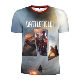 Мужская футболка 3D спортивная с принтом Battlefield 1 в Курске, 100% полиэстер с улучшенными характеристиками | приталенный силуэт, круглая горловина, широкие плечи, сужается к линии бедра | battlefield | батла | батлфилд