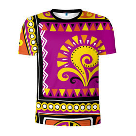Мужская футболка 3D спортивная с принтом Африка в Курске, 100% полиэстер с улучшенными характеристиками | приталенный силуэт, круглая горловина, широкие плечи, сужается к линии бедра | орнамент | цветной | этнический | этно | яркий