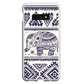 Чехол для Samsung S10E с принтом Африка в Курске, Силикон | Область печати: задняя сторона чехла, без боковых панелей | Тематика изображения на принте: орнамент | слон | этно