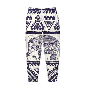 Мужские брюки 3D с принтом Африка в Курске, 100% полиэстер | манжеты по низу, эластичный пояс регулируется шнурком, по бокам два кармана без застежек, внутренняя часть кармана из мелкой сетки | орнамент | слон | этно