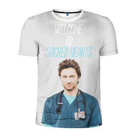Мужская футболка 3D спортивная с принтом Scrubs | JD | Welcome To SH в Курске, 100% полиэстер с улучшенными характеристиками | приталенный силуэт, круглая горловина, широкие плечи, сужается к линии бедра | heart | hearts | jd | scrubs | больница | клиника | сериал