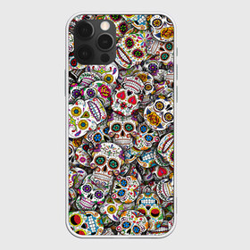 Чехол для iPhone 12 Pro Max с принтом Мексиканские черепа в Курске, Силикон |  | calavera | sugar skull | день мертвых | мексика | традиция | узоры | цветы