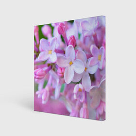 Холст квадратный с принтом Сирень в Курске, 100% ПВХ |  | лепестки | прикольные картинки | цветочки | цветы