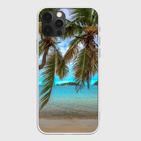 Чехол для iPhone 12 Pro Max с принтом Пальма в Курске, Силикон |  | море | отдых | отпуск | пальмы | пляж | солнце | туризм