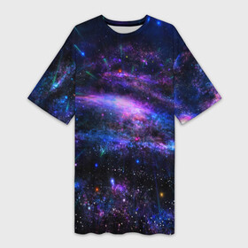 Платье-футболка 3D с принтом Вселенная в Курске,  |  | 3д | вселенная | гравитация | звезда | космос | новая