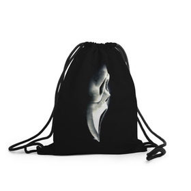Рюкзак-мешок 3D с принтом Крик в Курске, 100% полиэстер | плотность ткани — 200 г/м2, размер — 35 х 45 см; лямки — толстые шнурки, застежка на шнуровке, без карманов и подкладки | scream | крик | маска | ужастик | ужасы