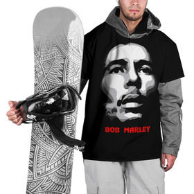 Накидка на куртку 3D с принтом Боб Марли в Курске, 100% полиэстер |  | Тематика изображения на принте: bob marley | боб марли | музыка | регги | ямайка