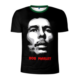 Мужская футболка 3D спортивная с принтом Боб Марли в Курске, 100% полиэстер с улучшенными характеристиками | приталенный силуэт, круглая горловина, широкие плечи, сужается к линии бедра | Тематика изображения на принте: bob marley | боб марли | музыка | регги | ямайка