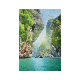 Обложка для паспорта матовая кожа с принтом Таиланд 2 в Курске, натуральная матовая кожа | размер 19,3 х 13,7 см; прозрачные пластиковые крепления | Тематика изображения на принте: 