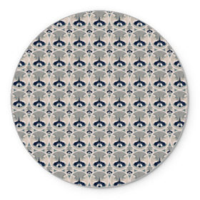 Коврик круглый с принтом Енот в Курске, резина и полиэстер | круглая форма, изображение наносится на всю лицевую часть | енот | животные