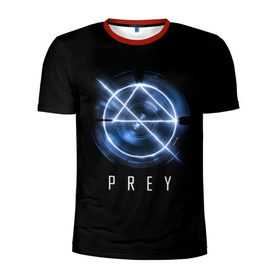 Мужская футболка 3D спортивная с принтом Prey в Курске, 100% полиэстер с улучшенными характеристиками | приталенный силуэт, круглая горловина, широкие плечи, сужается к линии бедра | Тематика изображения на принте: prey | игра | космос