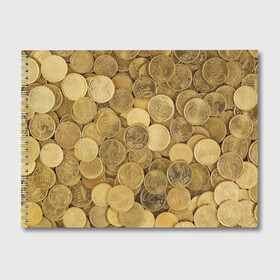 Альбом для рисования с принтом монетки в Курске, 100% бумага
 | матовая бумага, плотность 200 мг. | деньги | евро | копейки | мелочёвка | мелочь | монеты