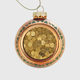 Стеклянный ёлочный шар с принтом монетки в Курске, Стекло | Диаметр: 80 мм | Тематика изображения на принте: деньги | евро | копейки | мелочёвка | мелочь | монеты