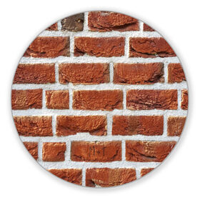 Коврик круглый с принтом старая кирпичная стена в Курске, резина и полиэстер | круглая форма, изображение наносится на всю лицевую часть | камни | кирпич | постройка | стена | стройка | цемент
