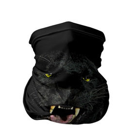 Бандана-труба 3D с принтом Чёрная пантера в Курске, 100% полиэстер, ткань с особыми свойствами — Activecool | плотность 150‒180 г/м2; хорошо тянется, но сохраняет форму | кошка | оскал | пантера | прикольные картинки
