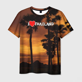 Мужская футболка 3D с принтом Thailand в Курске, 100% полиэфир | прямой крой, круглый вырез горловины, длина до линии бедер | море | отдых | отпуск | пляж | солнце | туризм | турист
