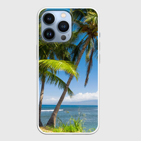 Чехол для iPhone 13 Pro Пальмы: в Курске,  |  | Тематика изображения на принте: море | отдых | отпуск | пальмы | пляж | солнце | туризм