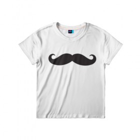 Детская футболка 3D с принтом Усатый парень в Курске, 100% гипоаллергенный полиэфир | прямой крой, круглый вырез горловины, длина до линии бедер, чуть спущенное плечо, ткань немного тянется | усы
