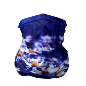 Бандана-труба 3D с принтом Ромашки в Курске, 100% полиэстер, ткань с особыми свойствами — Activecool | плотность 150‒180 г/м2; хорошо тянется, но сохраняет форму | лепестки | прикольные картинки | ромашки | цветочки | цветы
