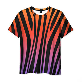 Мужская футболка 3D с принтом Зебра в Курске, 100% полиэфир | прямой крой, круглый вырез горловины, длина до линии бедер | Тематика изображения на принте: sea | summer | африка | вода | джунгли | зебра | леопард | лето | море | океан | пляж | полосы | принт | тигр