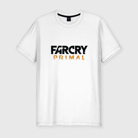 Мужская футболка премиум с принтом Far cry primal logo в Курске, 92% хлопок, 8% лайкра | приталенный силуэт, круглый вырез ворота, длина до линии бедра, короткий рукав | 