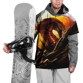 Накидка на куртку 3D с принтом Дракон в Курске, 100% полиэстер |  | Тематика изображения на принте: дракон | змей | монстр | огонь | пламя | прикольные картинки
