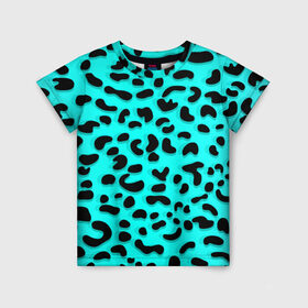 Детская футболка 3D с принтом Леопард в Курске, 100% гипоаллергенный полиэфир | прямой крой, круглый вырез горловины, длина до линии бедер, чуть спущенное плечо, ткань немного тянется | Тематика изображения на принте: sea | summer | африка | вода | джунгли | зебра | леопард | лето | море | океан | пляж | полосы | принт | тигр