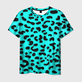 Мужская футболка 3D с принтом Леопард в Курске, 100% полиэфир | прямой крой, круглый вырез горловины, длина до линии бедер | Тематика изображения на принте: sea | summer | африка | вода | джунгли | зебра | леопард | лето | море | океан | пляж | полосы | принт | тигр
