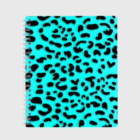 Тетрадь с принтом Леопард в Курске, 100% бумага | 48 листов, плотность листов — 60 г/м2, плотность картонной обложки — 250 г/м2. Листы скреплены сбоку удобной пружинной спиралью. Уголки страниц и обложки скругленные. Цвет линий — светло-серый
 | Тематика изображения на принте: sea | summer | африка | вода | джунгли | зебра | леопард | лето | море | океан | пляж | полосы | принт | тигр