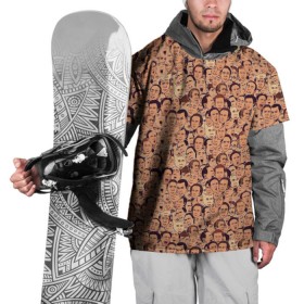 Накидка на куртку 3D с принтом Николас Кейдж в Курске, 100% полиэстер |  | актер | арт | лица | николас кейдж
