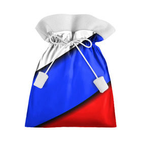 Подарочный 3D мешок с принтом Российский флаг в Курске, 100% полиэстер | Размер: 29*39 см | Тематика изображения на принте: косой | наклонный | триколор