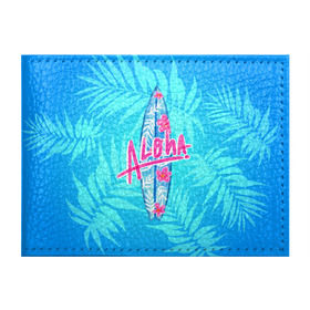 Обложка для студенческого билета с принтом Aloha в Курске, натуральная кожа | Размер: 11*8 см; Печать на всей внешней стороне | Тематика изображения на принте: sea | гавайи | жара | калифорния | лето | любовь | море | океан | отдых | пальмы | пляж | серфинг | солнце