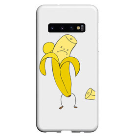 Чехол для Samsung Galaxy S10 с принтом Банан в Курске, Силикон | Область печати: задняя сторона чехла, без боковых панелей | грустный | фрукты