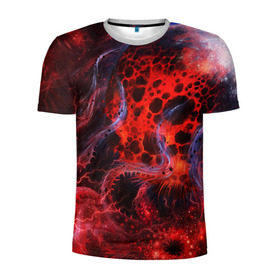 Мужская футболка 3D спортивная с принтом Красная планета в Курске, 100% полиэстер с улучшенными характеристиками | приталенный силуэт, круглая горловина, широкие плечи, сужается к линии бедра | Тематика изображения на принте: звёзды | космическое пространство | космос | планета | созвездие