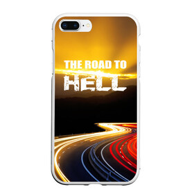 Чехол для iPhone 7Plus/8 Plus матовый с принтом Дорога в ад в Курске, Силикон | Область печати: задняя сторона чехла, без боковых панелей | автомобиль | байкер | дорога | драйв | небо | скорость