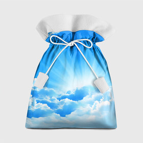 Подарочный 3D мешок с принтом Небо в Курске, 100% полиэстер | Размер: 29*39 см | Тематика изображения на принте: небо | облако | синяя | солнце