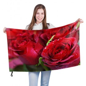 Флаг 3D с принтом Цветы в Курске, 100% полиэстер | плотность ткани — 95 г/м2, размер — 67 х 109 см. Принт наносится с одной стороны | бабочки | весна | краски | лето | осень | розы | цветок | цветы