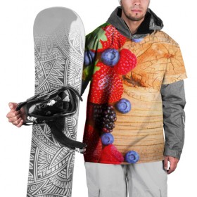 Накидка на куртку 3D с принтом Ягодки в Курске, 100% полиэстер |  | Тематика изображения на принте: красная | малина | новая | ягода | ягодная