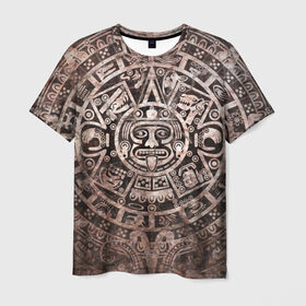 Мужская футболка 3D с принтом Народ Майя в Курске, 100% полиэфир | прямой крой, круглый вырез горловины, длина до линии бедер | декор | древний | дух | монстр | символ | существо | текстуры индийские | украшения | элемент