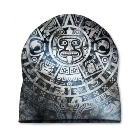 Шапка 3D с принтом Народ Майя в Курске, 100% полиэстер | универсальный размер, печать по всей поверхности изделия | декор | древний | дух | индийские | монстр | символ | существо | текстуры | украшения | элемент