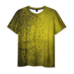 Мужская футболка 3D с принтом Народ Майя в Курске, 100% полиэфир | прямой крой, круглый вырез горловины, длина до линии бедер | античный | ацтеки | гранж | живопись | культура | майя | орнамент | ретро | старинный | элемент